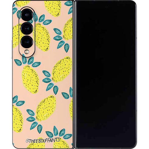 Bouffants and Broken Hearts Lemon Party Galaxy Z Fold4 5G Skin